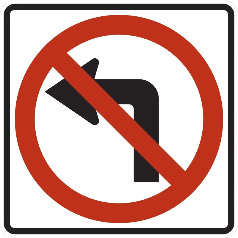 R3-2 No Left Turn
