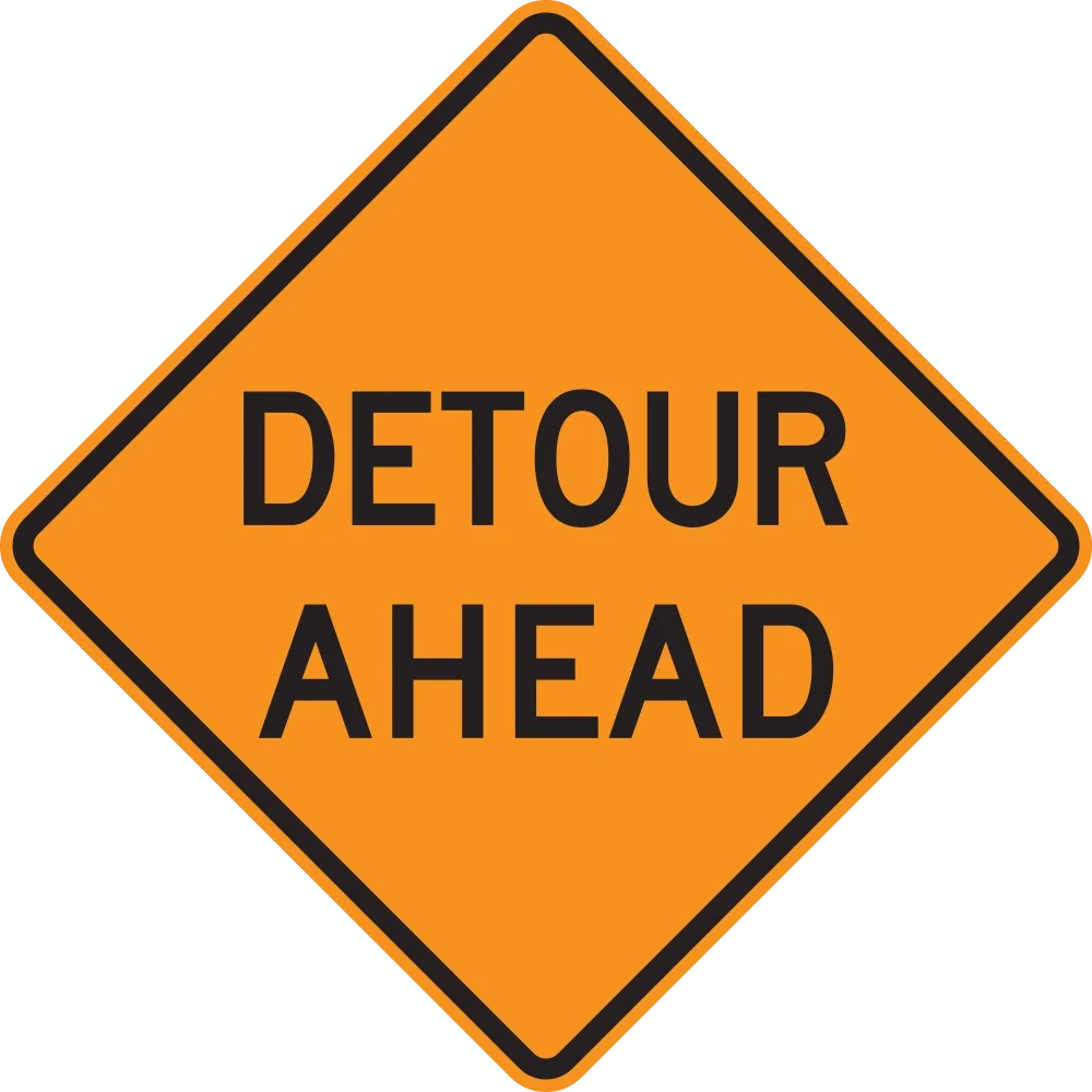 W20-2 Detour Ahead